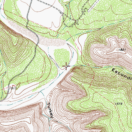 Topographic Map of Escondido Canyon, TX