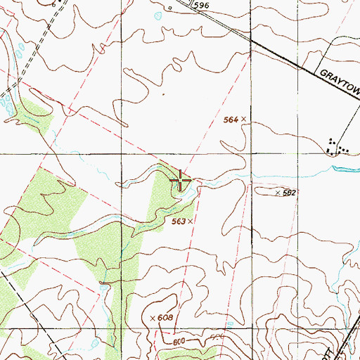 Topographic Map of Escondido Creek, TX
