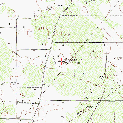 Topographic Map of Escondido Windmill, TX