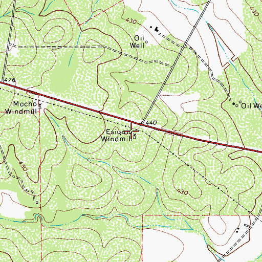 Topographic Map of Esiquio Windmill, TX