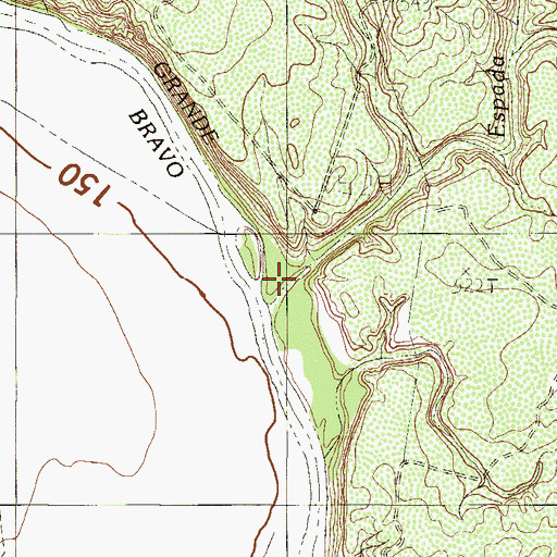 Topographic Map of Espada Creek, TX