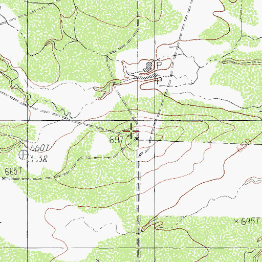 Topographic Map of Espejo Ranch, TX