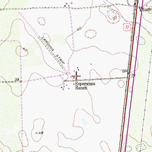 Topographic Map of Esperanza Ranch, TX