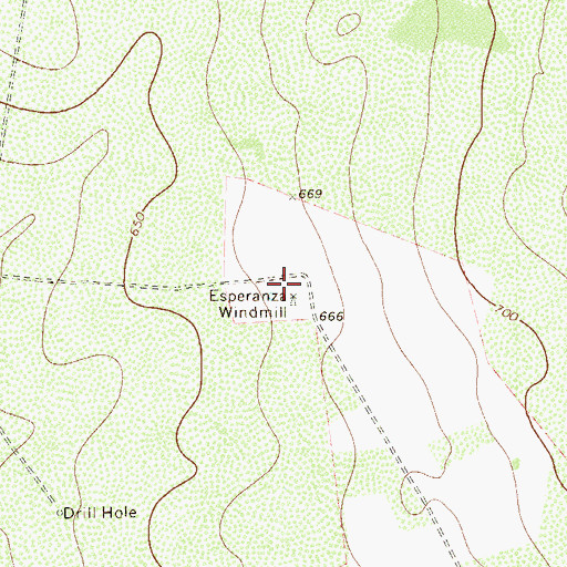 Topographic Map of Esperanza Windmill, TX