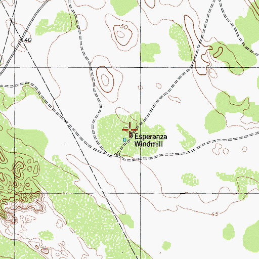 Topographic Map of Esperanza Windmill, TX