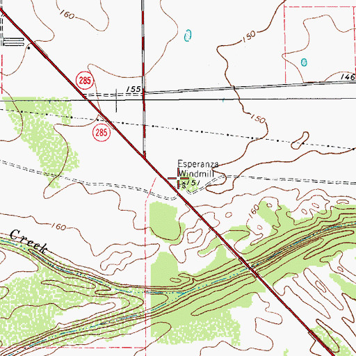 Topographic Map of Esperanza Windmill, TX