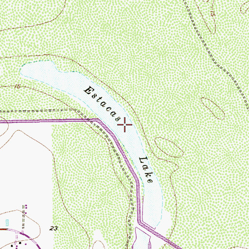 Topographic Map of Estacas Lake, TX