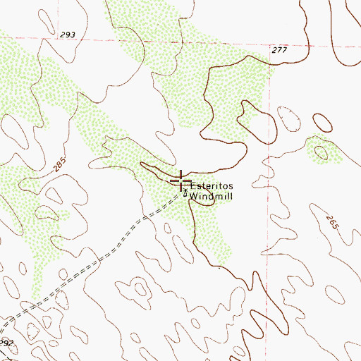 Topographic Map of Esteritos Windmill, TX