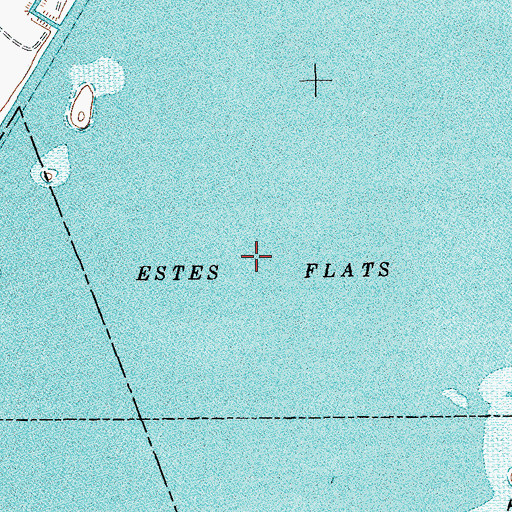 Topographic Map of Estes Flats, TX