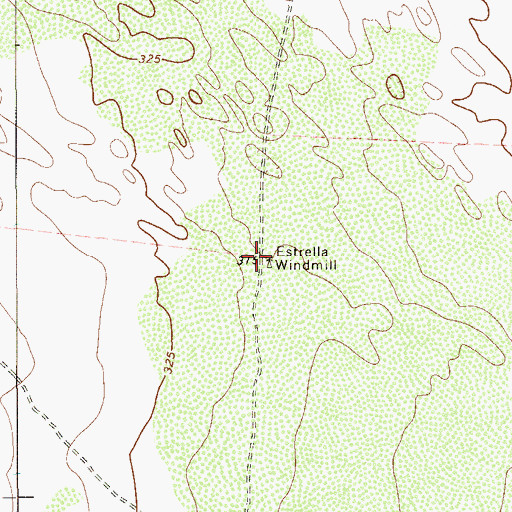 Topographic Map of Estrella Windmill, TX