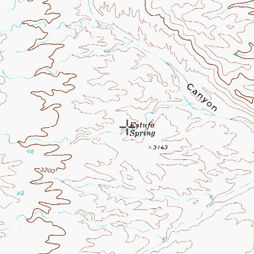 Topographic Map of Estufa Spring, TX