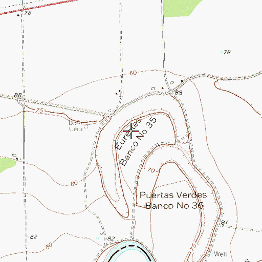 Topographic Map of Eurestes Banco Number 35, TX
