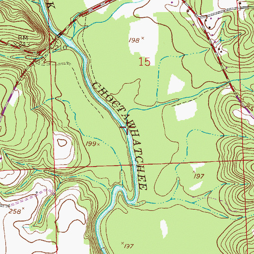 Topographic Map of Spear Branch, AL