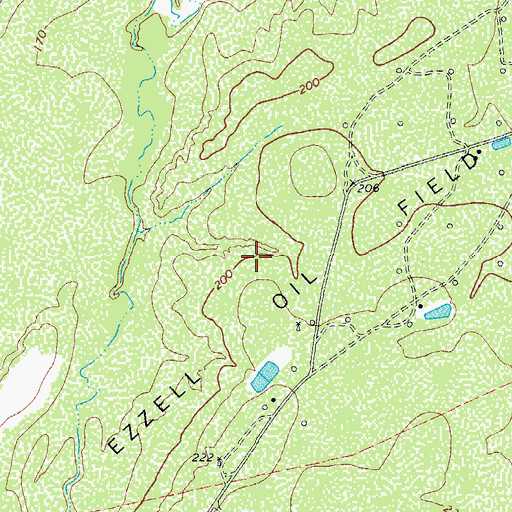 Topographic Map of Ezzell Oil Field, TX