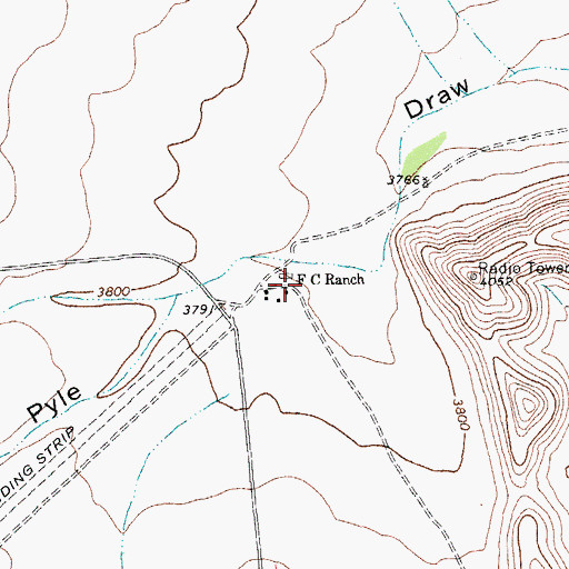Topographic Map of F C Ranch, TX