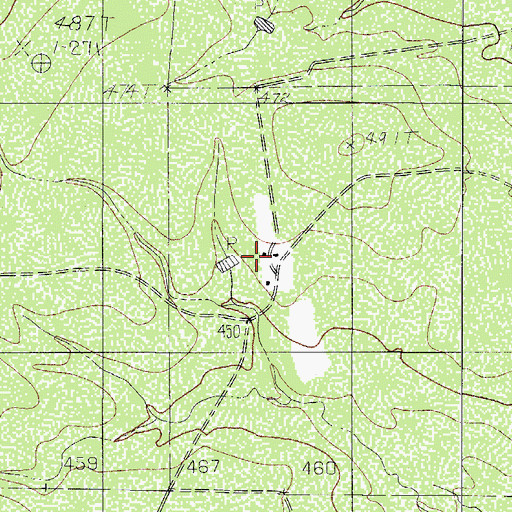 Topographic Map of F Churchill, TX
