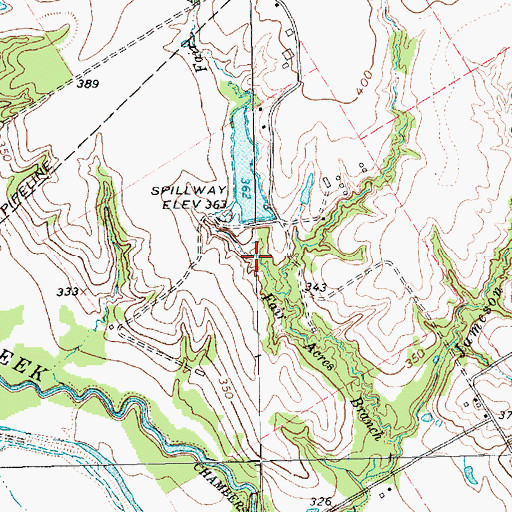 Topographic Map of Fair Acres Branch, TX
