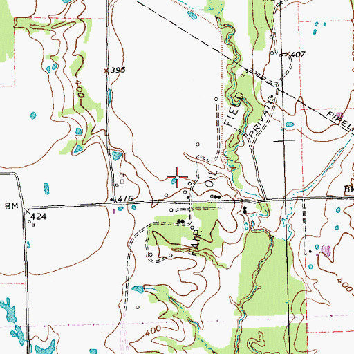 Topographic Map of Fair Oil Field, TX