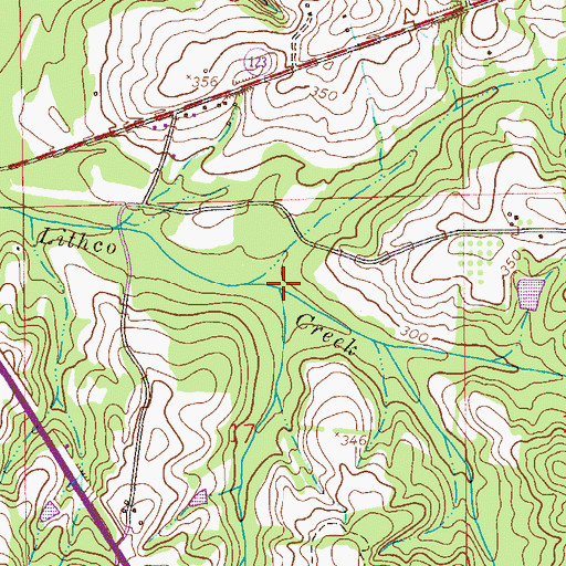 Topographic Map of Tanyard Branch, AL