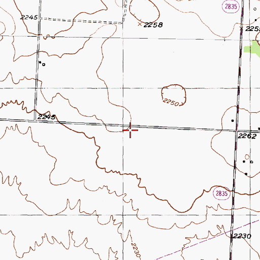 Topographic Map of Fairview Church, TX