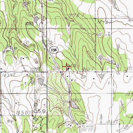 Topographic Map of Fairview Church, TX