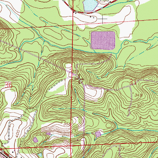 Topographic Map of Vivian B Adams School, AL