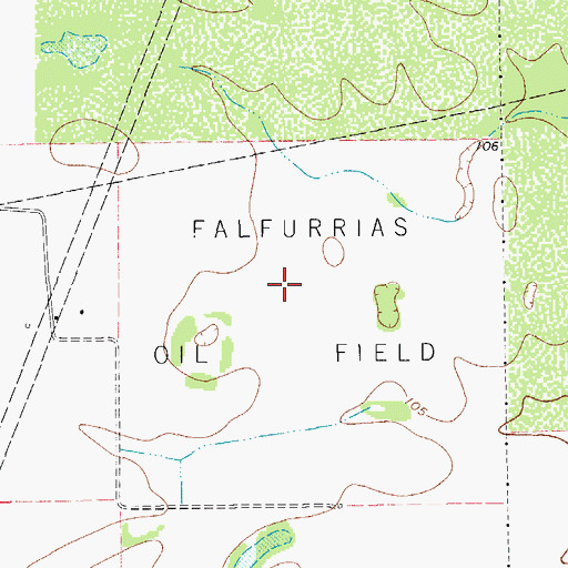 Topographic Map of Falfurrias Oil Field, TX