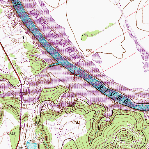 Topographic Map of Fall Branch, TX