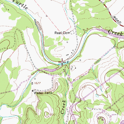Topographic Map of Fall Creek, TX