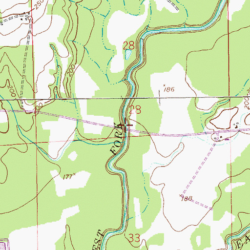 Topographic Map of Woodham Bridge, AL