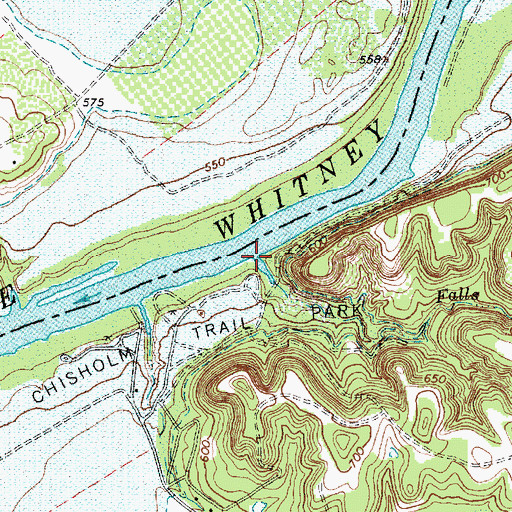 Topographic Map of Falls Branch, TX