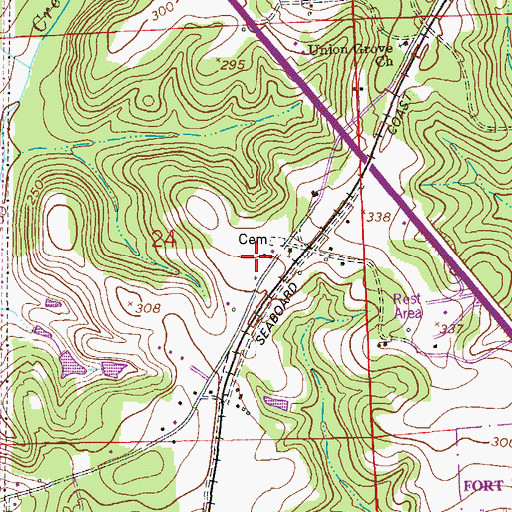 Topographic Map of Zion Church, AL