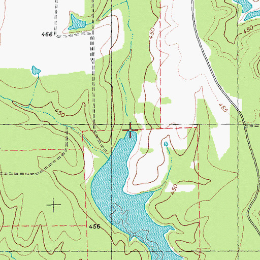 Topographic Map of Fannin Creek, TX