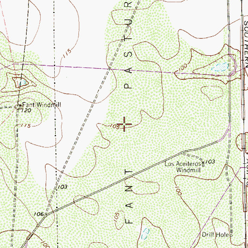 Topographic Map of Fant Pasture, TX