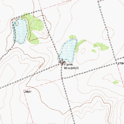 Topographic Map of Farm Windmill, TX