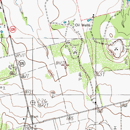 Topographic Map of Farnsworth Oil Field, TX