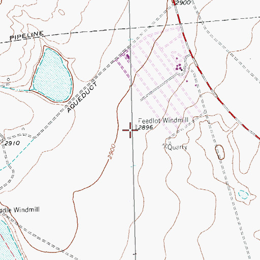 Topographic Map of Feedlot Windmill, TX