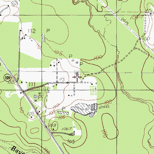 Topographic Map of Felps Cemetery, TX