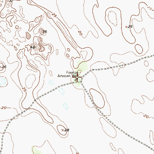 Topographic Map of Ferman Artesian Well, TX