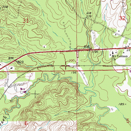 Topographic Map of Atkieson Station (historical), AL