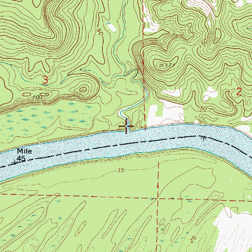 Topographic Map of Baileys Creek, AL