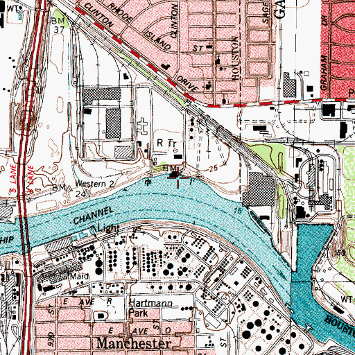 Topographic Map of Fidelity Island, TX