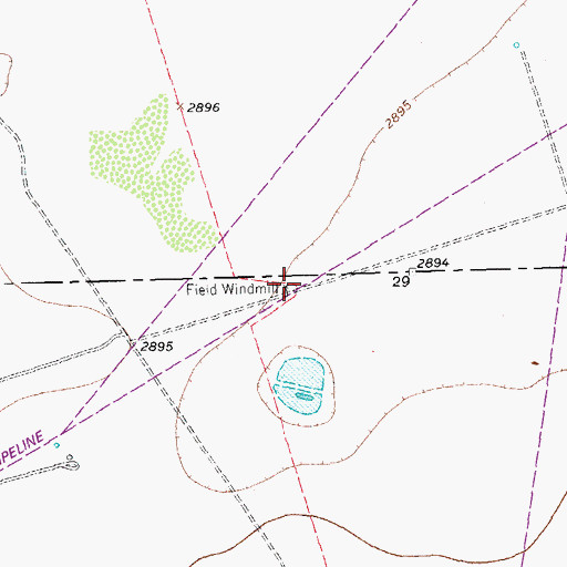 Topographic Map of Field Windmill, TX