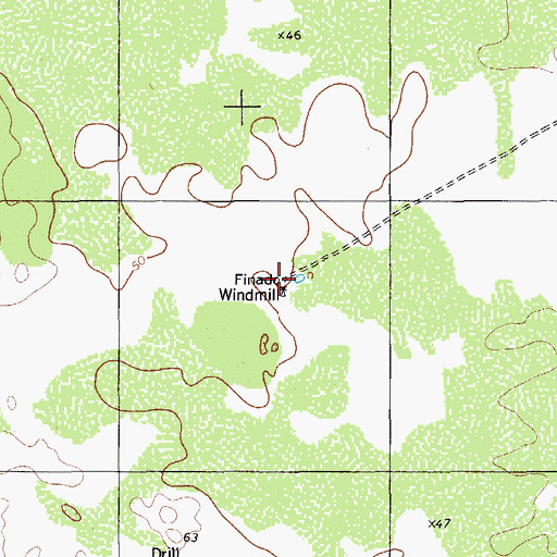 Topographic Map of Finado Windmill, TX