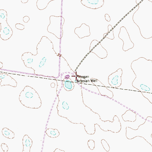 Topographic Map of Finegan Artesian Well, TX