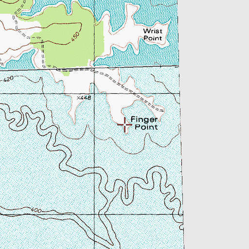 Topographic Map of Finger Point, TX