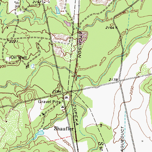Topographic Map of Finn Creek, TX