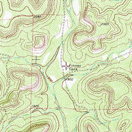 Topographic Map of Finney Tank, TX