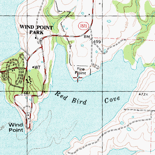 Topographic Map of Fire Point, TX