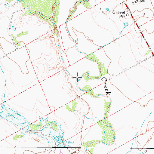 Topographic Map of Fish Creek, TX